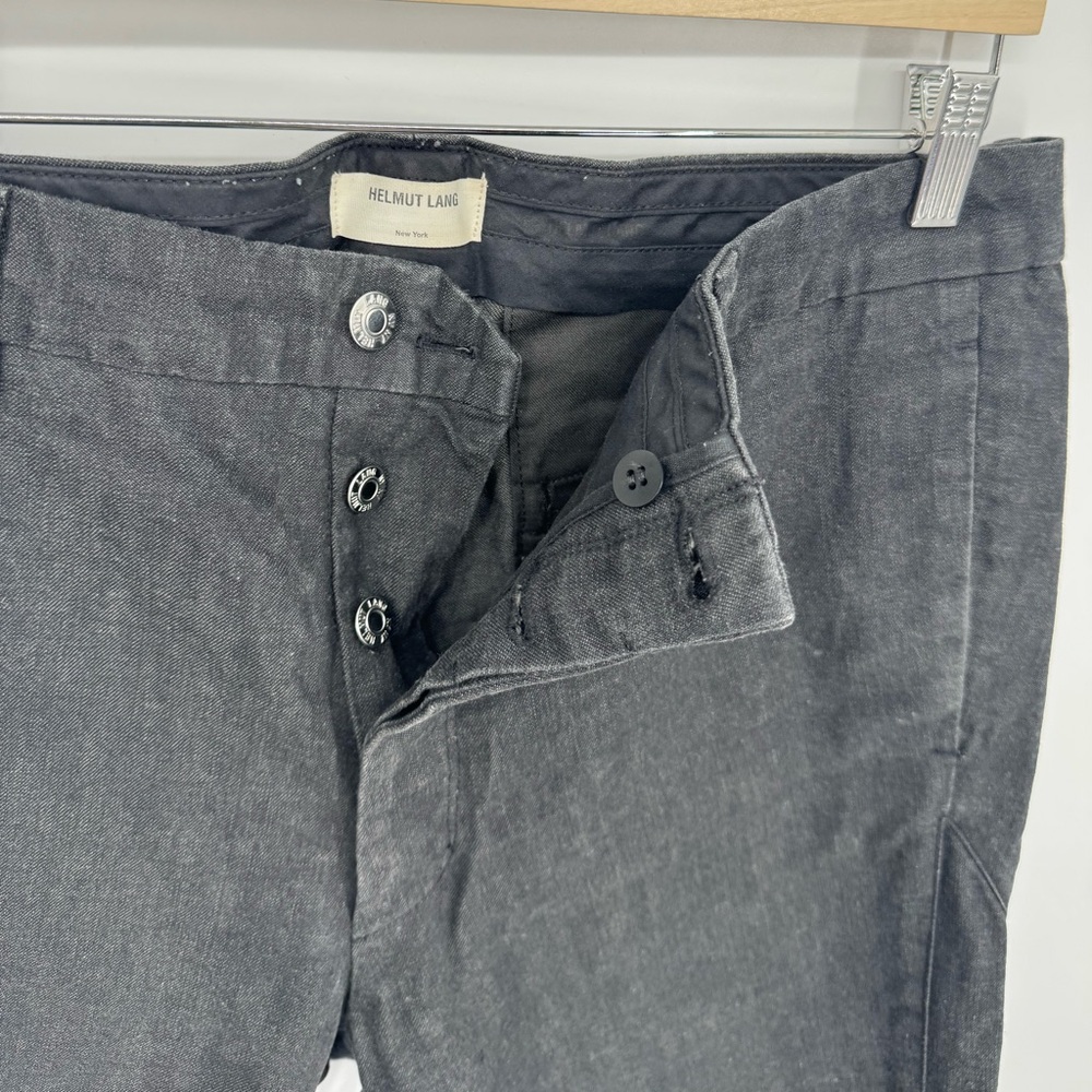 Helmut Lang Men's Black/Gray Cotton Twill Pants 707HM210 Made in USA Size 34 - Picture 4 of 8